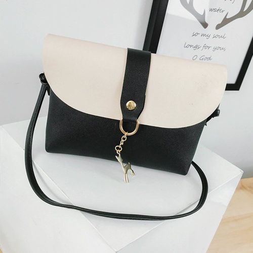 Cute Blue Patchwo r k small Fawn Inclined shoulder ,  , سوق حكاية