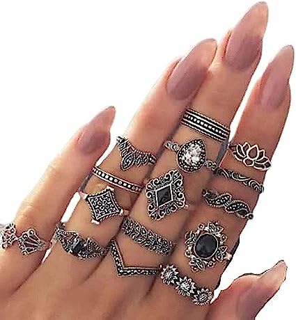 طقم من 15 خاتم نسائي  ,  , سوق حكاية